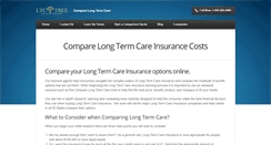 Desktop Screenshot of comparelongtermcare.org